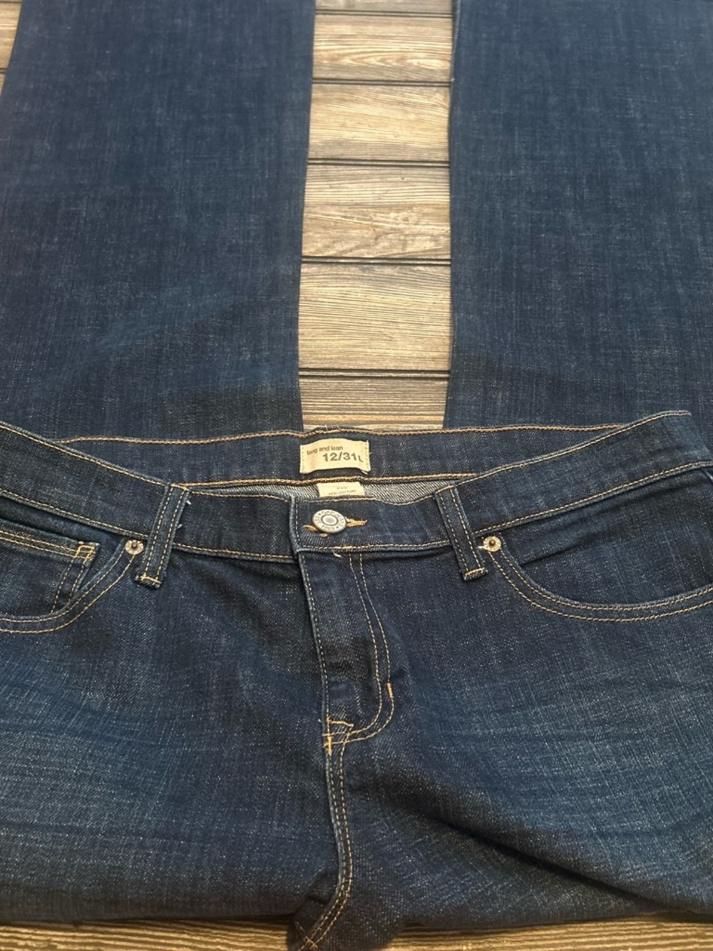 Vintage Gap long and lean Dark Blue Women's Straight-Leg Jeans